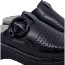 21011 -es női Dr Feet bőr papucs - fekete