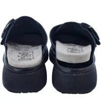 21011 -es női Dr Feet bőr papucs - fekete