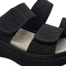 21012 -es női Dr Feet bőr papucs - fekete