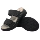 21012 -es női Dr Feet bőr papucs - fekete