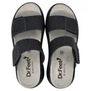 21012 -es női Dr Feet bőr papucs - fekete