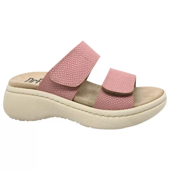 21012 -es női Dr Feet bőr papucs - puder rozsaszin 21012 -es női Dr Feet bőr papucs - puder rozsaszin