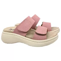 21012 -es női Dr Feet bőr papucs - puder rozsaszin