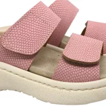 21012 -es női Dr Feet bőr papucs - puder rozsaszin