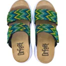 21012 -es női Dr Feet bőr papucs - zold mintas 21012 -es női Dr Feet bőr papucs - zold mintas