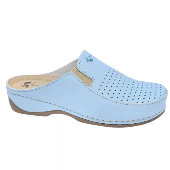 2106 -os női Dr Feet bőr papucs - vilagos kek 2106 -os női Dr Feet bőr papucs - vilagos kek
