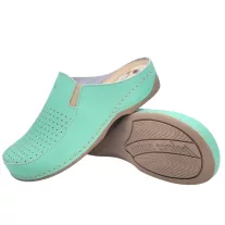 2106 -os női Dr Feet bőr papucs - zold