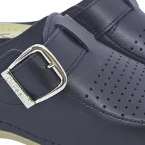 2107 -es női Dr Feet bőr papucs - sotet kek