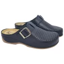 2107 -es női Dr Feet bőr papucs - sotet kek 2107 -es női Dr Feet bőr papucs - sotet kek