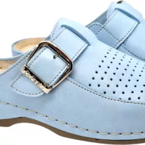 2107 -es női Dr Feet bőr papucs - vilagos kek