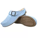 2107 -es női Dr Feet bőr papucs - vilagos kek