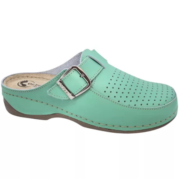 2107 -es női Dr Feet bőr papucs - zold 2107 -es női Dr Feet bőr papucs - zold