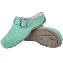 2107 -es női Dr Feet bőr papucs - zold