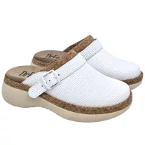 21200 -as női Dr Feet bőr papucs - feher