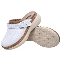 21200 -as női Dr Feet bőr papucs - feher