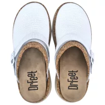 21200 -as női Dr Feet bőr papucs - feher