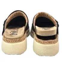 21200 -as női Dr Feet bőr papucs - fekete