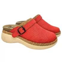 21200 -as női Dr Feet bőr papucs - piros
