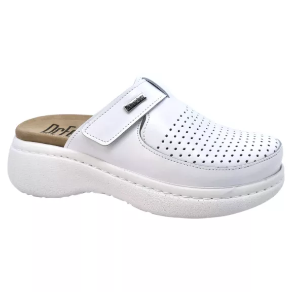 21301 -es női Dr Feet bőr papucs - feher 21301 -es női Dr Feet bőr papucs - feher