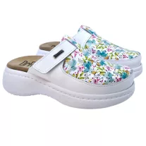 21301 -es női Dr Feet bőr papucs - feher pillango