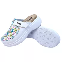 21301 -es női Dr Feet bőr papucs - feher pillango