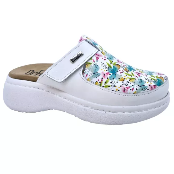 21301 -es női Dr Feet bőr papucs - feher pillango 21301 -es női Dr Feet bőr papucs - feher pillango