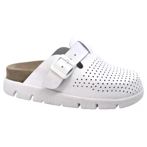 22100 -as női Dr Feet bőr papucs - feher 22100 -as női Dr Feet bőr papucs - feher