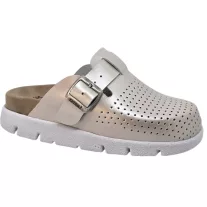 22100 -as női Dr Feet bőr papucs - pezsgő