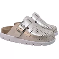 22100 -as női Dr Feet bőr papucs - pezsgő