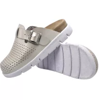 22100 -as női Dr Feet bőr papucs - pezsgő