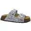 23003 -as női Dr Feet bőr papucs - feher zebra