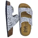 23003 -as női Dr Feet bőr papucs - feher zebra 23003 -as női Dr Feet bőr papucs - feher zebra
