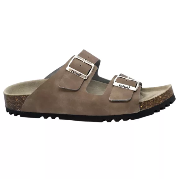23004 -es ferfi Dr Feet bőr papucs - barna 23004 -es ferfi Dr Feet bőr papucs - barna