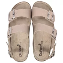 23004 -es ferfi Dr Feet bőr szandal - bezs