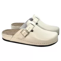 249 -es ferfi Doss bőr nem lyukacsos papucs - beige
