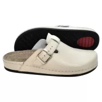 249 -es ferfi Doss bőr nem lyukacsos papucs - beige
