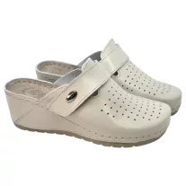 271 -es női Doss bőr papucs - beige