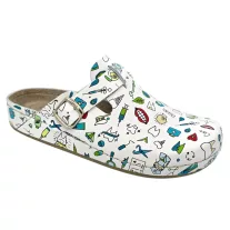 290 -es női Doss papucs - feher fogacska mintas
