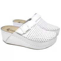 3021 -es női Dr Feet bőr papucs - feher