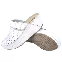3021 -es női Dr Feet bőr papucs - feher