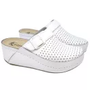 3021 -es női Dr Feet bőr papucs - feher 3021 -es női Dr Feet bőr papucs - feher