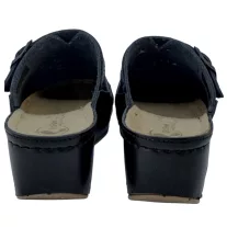 3021 -es női Dr Feet bőr papucs - fekete