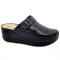 3021 -es női Dr Feet bőr papucs - fekete