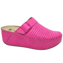 3021 -es női Dr Feet bőr papucs - rozsaszin