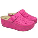 3021 -es női Dr Feet bőr papucs - rozsaszin