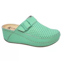 3021 -es női Dr Feet bőr papucs - zold