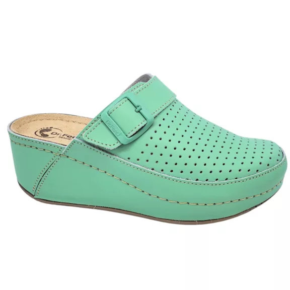 3021 -es női Dr Feet bőr papucs - zold 3021 -es női Dr Feet bőr papucs - zold