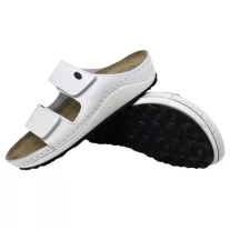 4001 -es női Dr Feet bőr papucs - feher