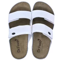 4001 -es női Dr Feet bőr papucs - feher