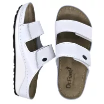 4001 -es női Dr Feet bőr papucs - feher